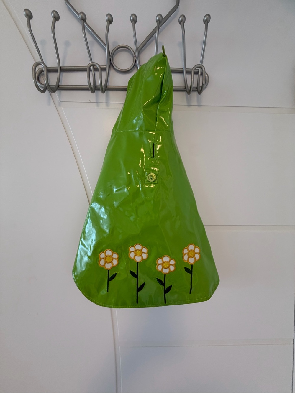 Martha Stewart Lime Green Dog Raincoat with Daisy Appliqués size M